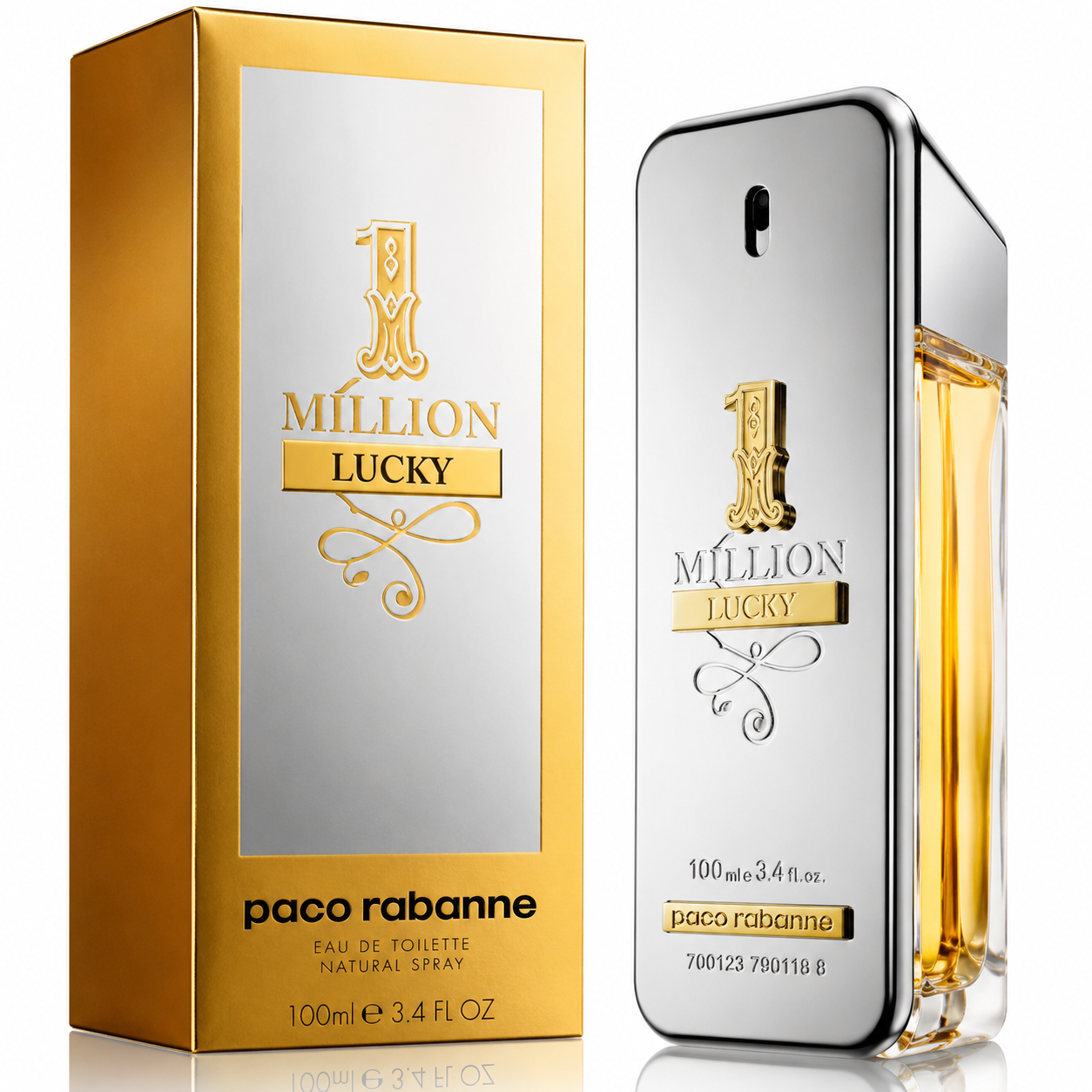 Paco Rabanne 1 One Million Lucky 3.4 oz / 100 ml Eau De Toilette Men Spray